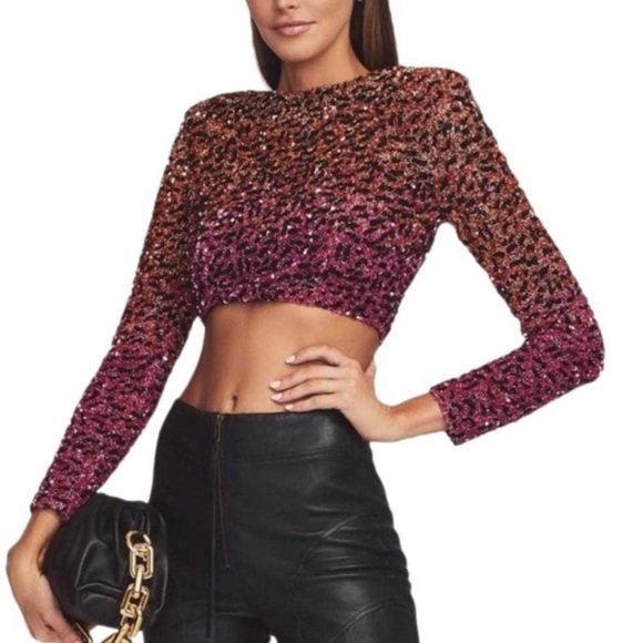 Retrofete Xi Ombré Beaded Top Size Large - Picture 1 of 7